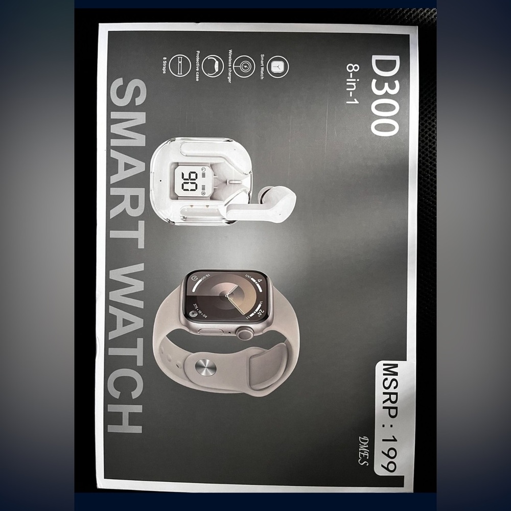Smart Watch And Bluetooth Earbuds Combo